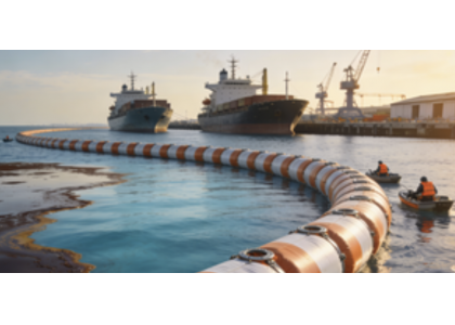 Practical application cases of inflatable ship barrier systems.